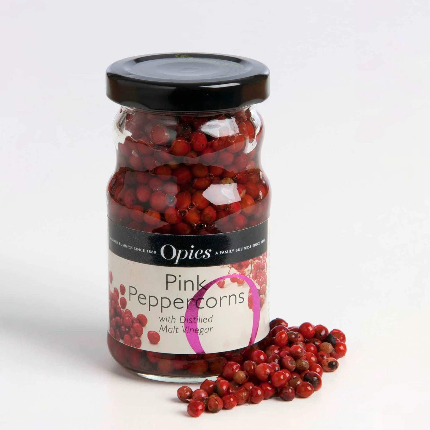 Opies Ingredients Pink Peppercorns With Malt Vinegar 105g 5 Opies Ingredients Pink Peppercorns With Malt Vinegar 105g