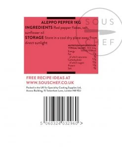 Sous Chef Ingredients Aleppo Pepper - Pul Biber 1kg