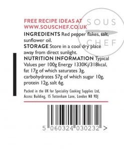 Sous Chef Aleppo Pepper - Pul Biber 100g Ingredients