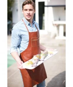 Dutchdeluxes Leather Zipper Apron In Classic Brown Cookware 15 Dutchdeluxes Leather Zipper Apron In Classic Brown Cookware