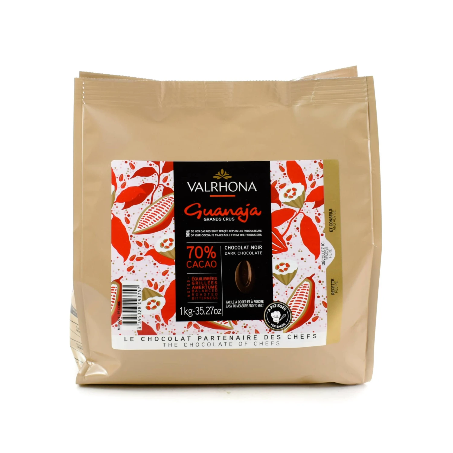 Valrhona Guanaja 70% Dark Chocolate Chips 4 Valrhona Guanaja 70% Dark Chocolate Chips