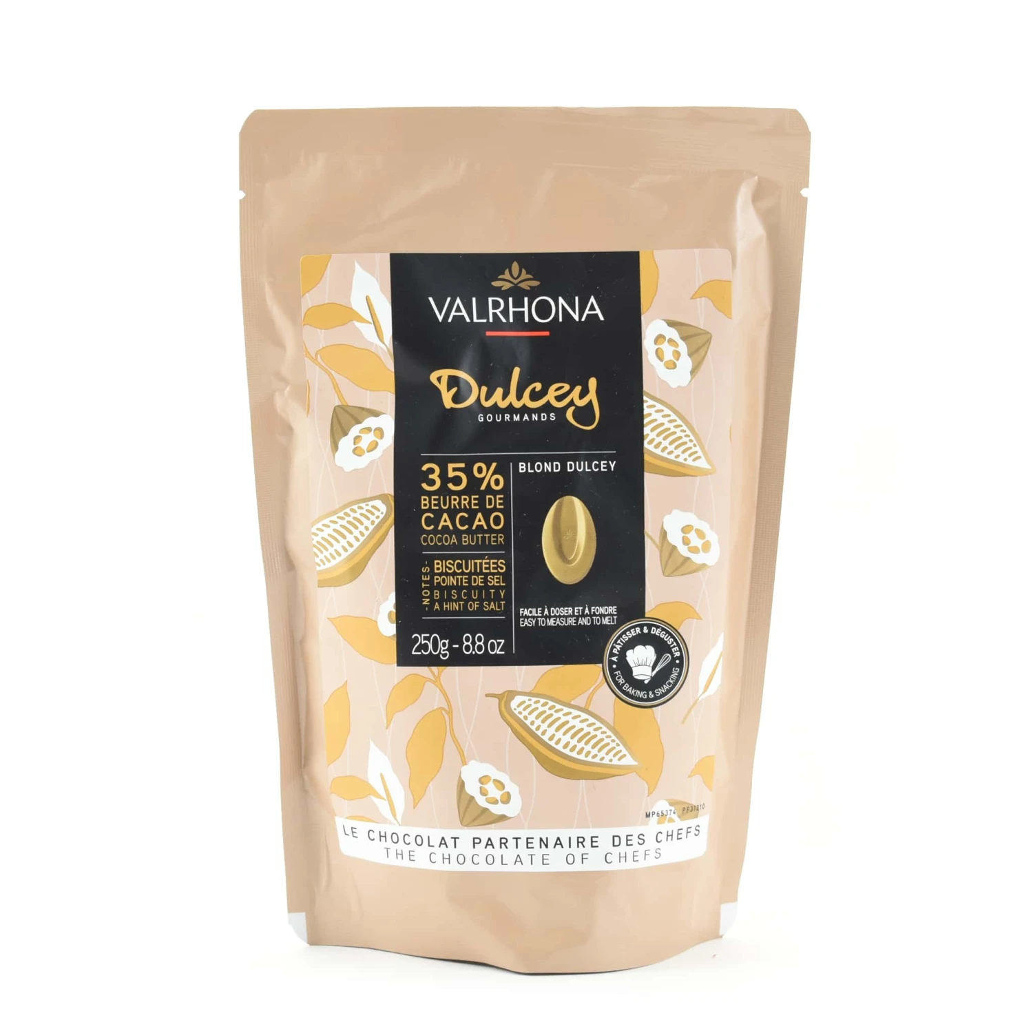 Valrhona Dulcey 35% Blonde Chocolate Chips 250g 3 Valrhona Dulcey 35% Blonde Chocolate Chips 250g