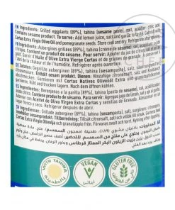 Cortas Baba Ghanoush Eggplant Dip 380g Ingredients