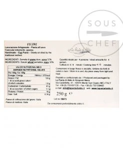 Ingredients Pasta Di Aldo Filini Egg Pasta 250g