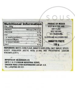 El Yucateco Achiote Paste Ingredients