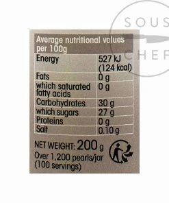 Christine Le Tennier White Balsamic And Black Truffle Flavor Pearls Ingredients