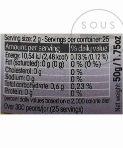 Christine Le Tennier White Balsamic And Black Truffle Flavor Pearls Ingredients