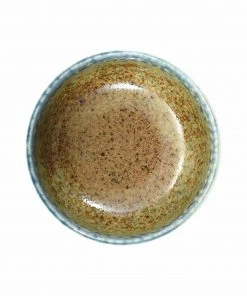 Kiji Stoneware & Ceramics Chouseki Blue Gold Bowl 13cm Dia X 7cm