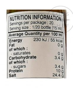 Ingredients Squid Brand Fish Sauce