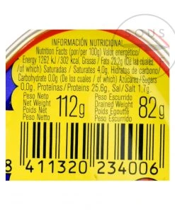 Ingredients Ortiz Bonito Tuna 115g