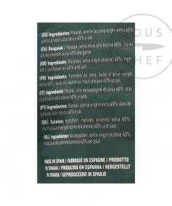 Ingredients Sarriegui Patatas Fritas - Extra Virgin Olive Oil Crisps 150g