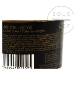 Ingredients ArteMonte Wild Boar Pate 100g