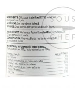 Perello Pedrosillano Small Chickpeas 700g Ingredients
