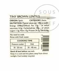 Brindisa Epic Pardina Lentils In Cloth Sack 500g Ingredients