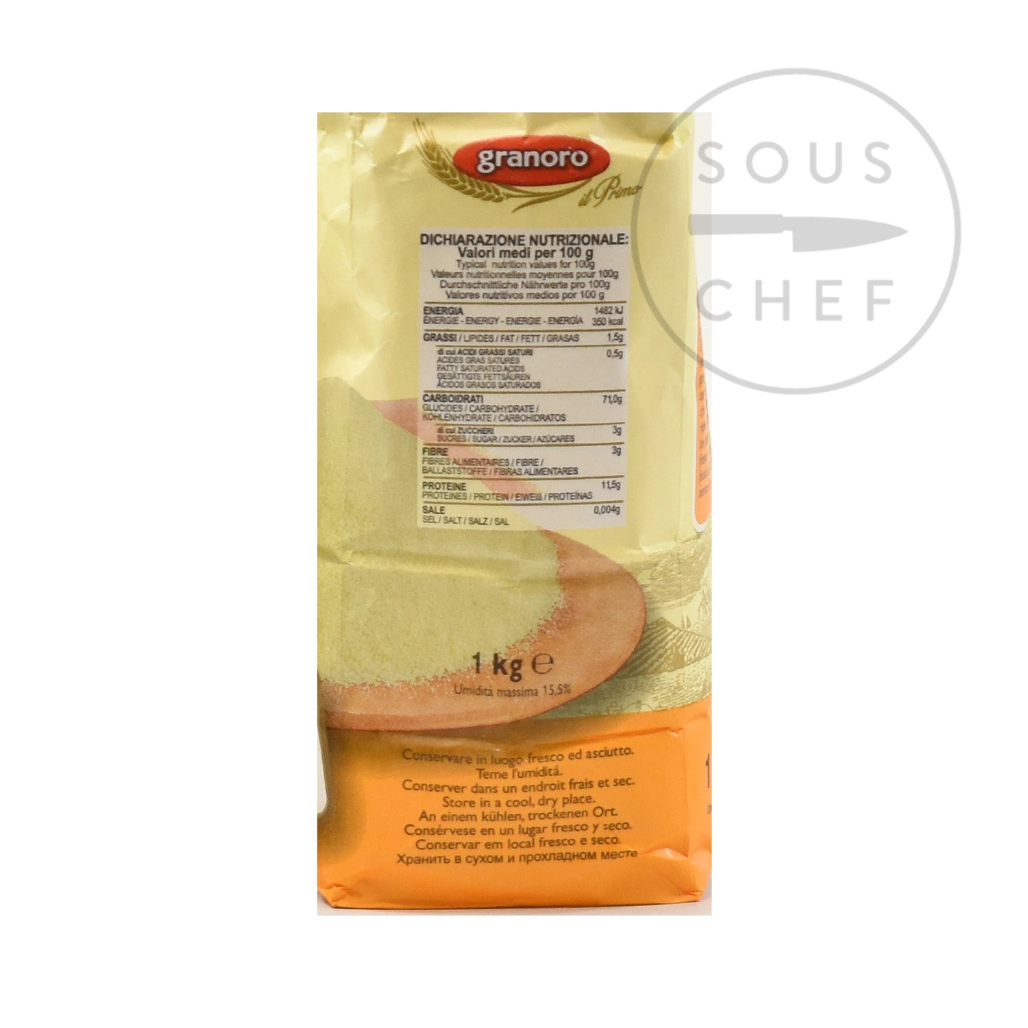 Granoro Durum Semolina 'Rimacinata' - Fine Ground Wheat Flour 1kg 4 Granoro Durum Semolina 'Rimacinata' - Fine Ground Wheat Flour 1kg