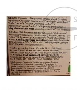 Ingredients Booja Booja Around Midnight Espresso Truffles 92g