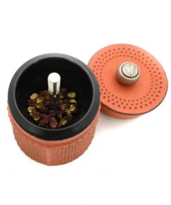 Peugeot Bali Fonte Cast Iron Pepper Mill Orange 8cm