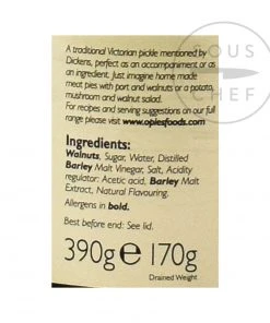 Opies Ingredients Pickled Walnuts In Malt Vinegar 390g