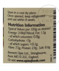 Opies Green Peppercorns In Brine 115g Ingredients