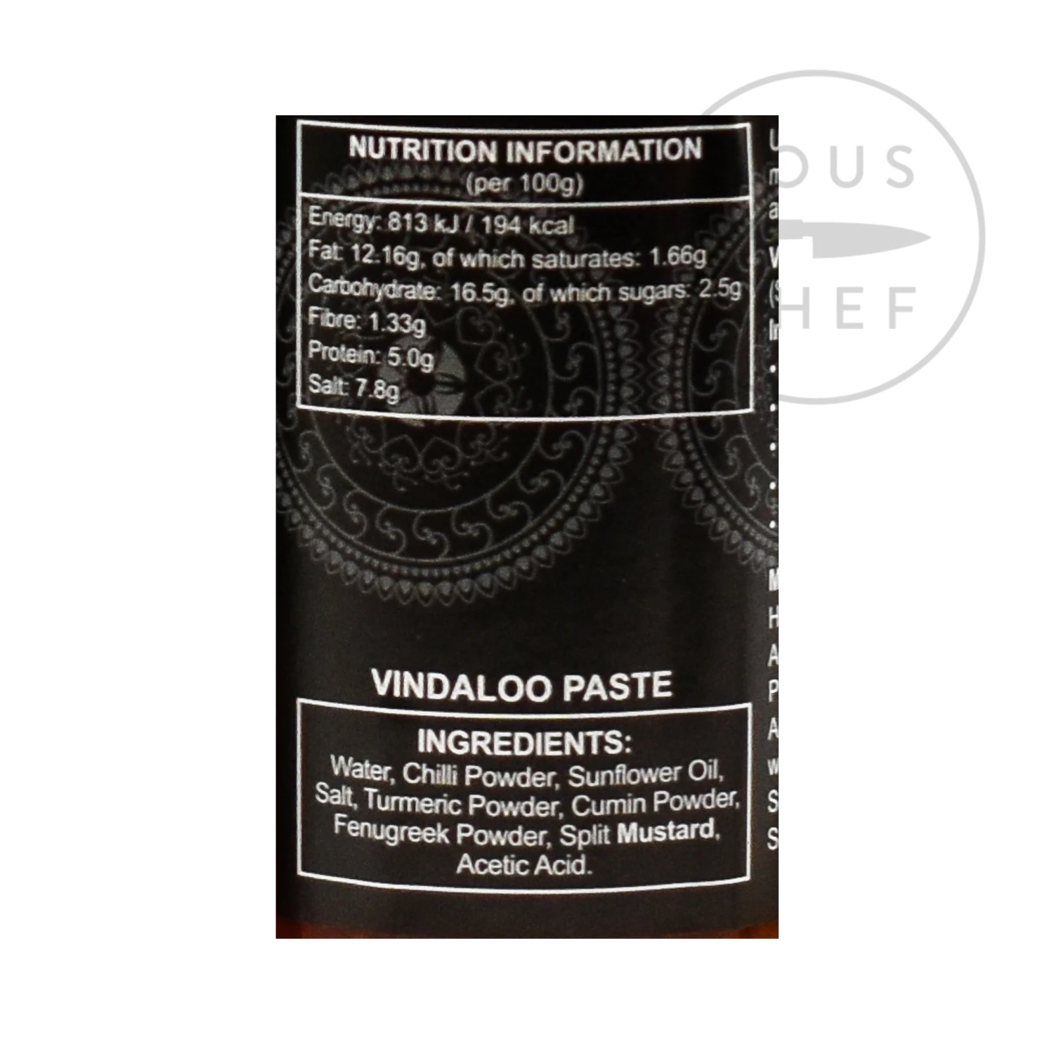 Ferns' Vindaloo Paste 380g Ingredients 5 Ferns' Vindaloo Paste 380g Ingredients