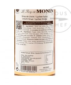 Monin Lychee Syrup 70cl