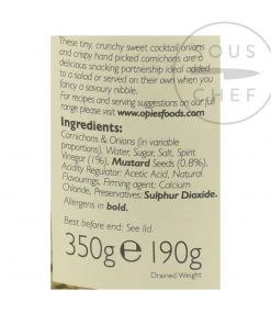 Opies Ingredients Cornichons And Pickled Onions 350g 7 Opies Ingredients Cornichons And Pickled Onions 350g