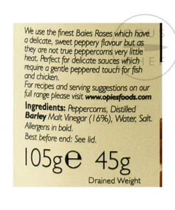 Opies Ingredients Pink Peppercorns With Malt Vinegar 105g 11 Opies Ingredients Pink Peppercorns With Malt Vinegar 105g