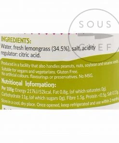 Thai Taste Sliced Lemongrass 114g Ingredients