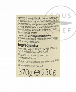 Opies Jam, Honey & Preserves Cherries With Kirsch 230g