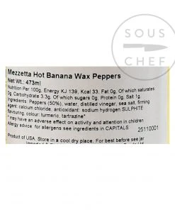 Mezzetta Hot Banana Wax Peppers 473g Ingredients