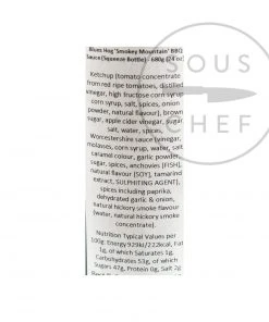 Ingredients Blues Hog Smokey Mountain BBQ Sauce 680g