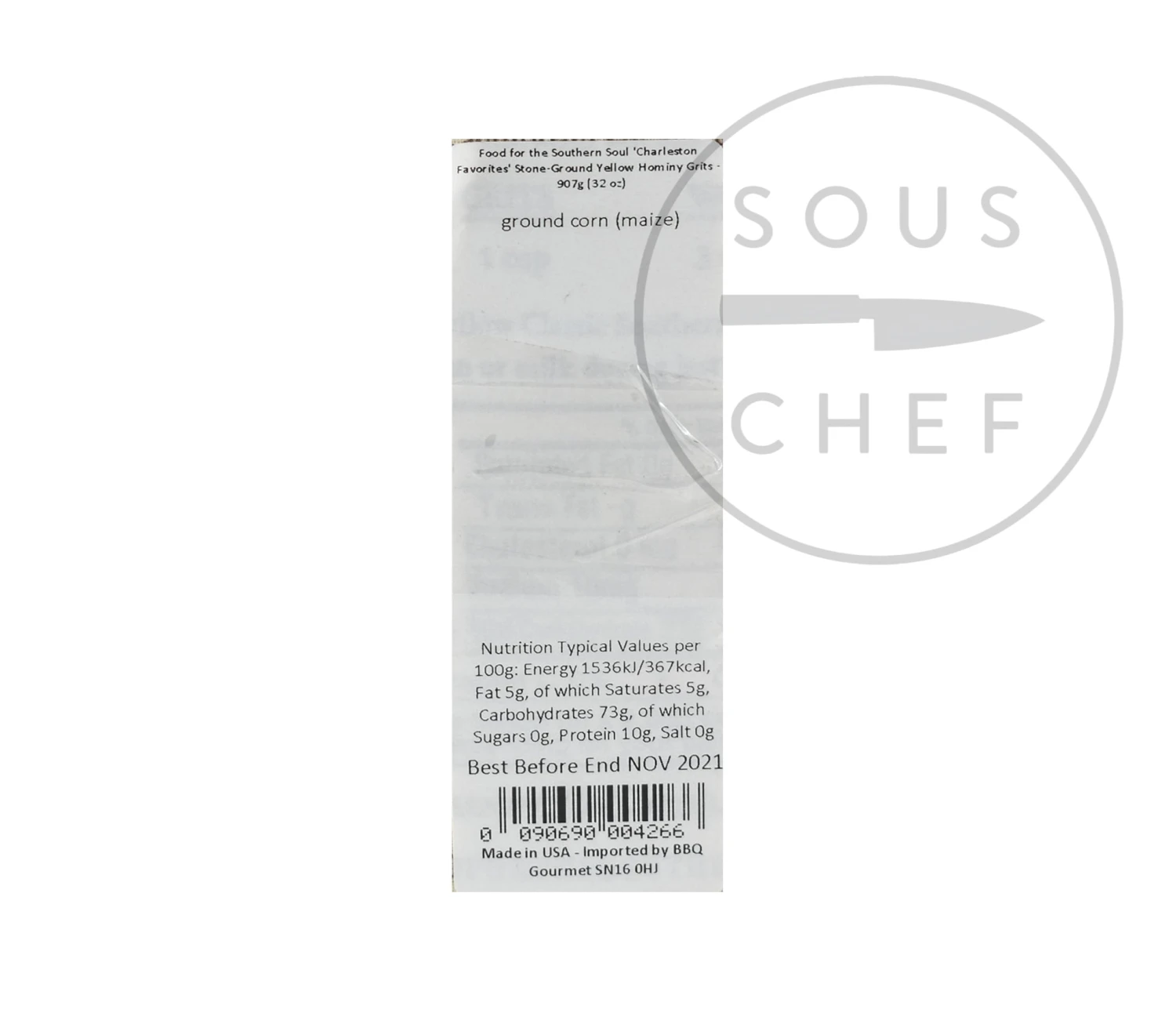 Food For The Southern Soul Stoneground Yellow Hominy Grits 907g Ingredients 4 Food For The Southern Soul Stoneground Yellow Hominy Grits 907g Ingredients