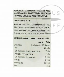 Belazu Truffle & Pecorino Nut Mix 135g Ingredients