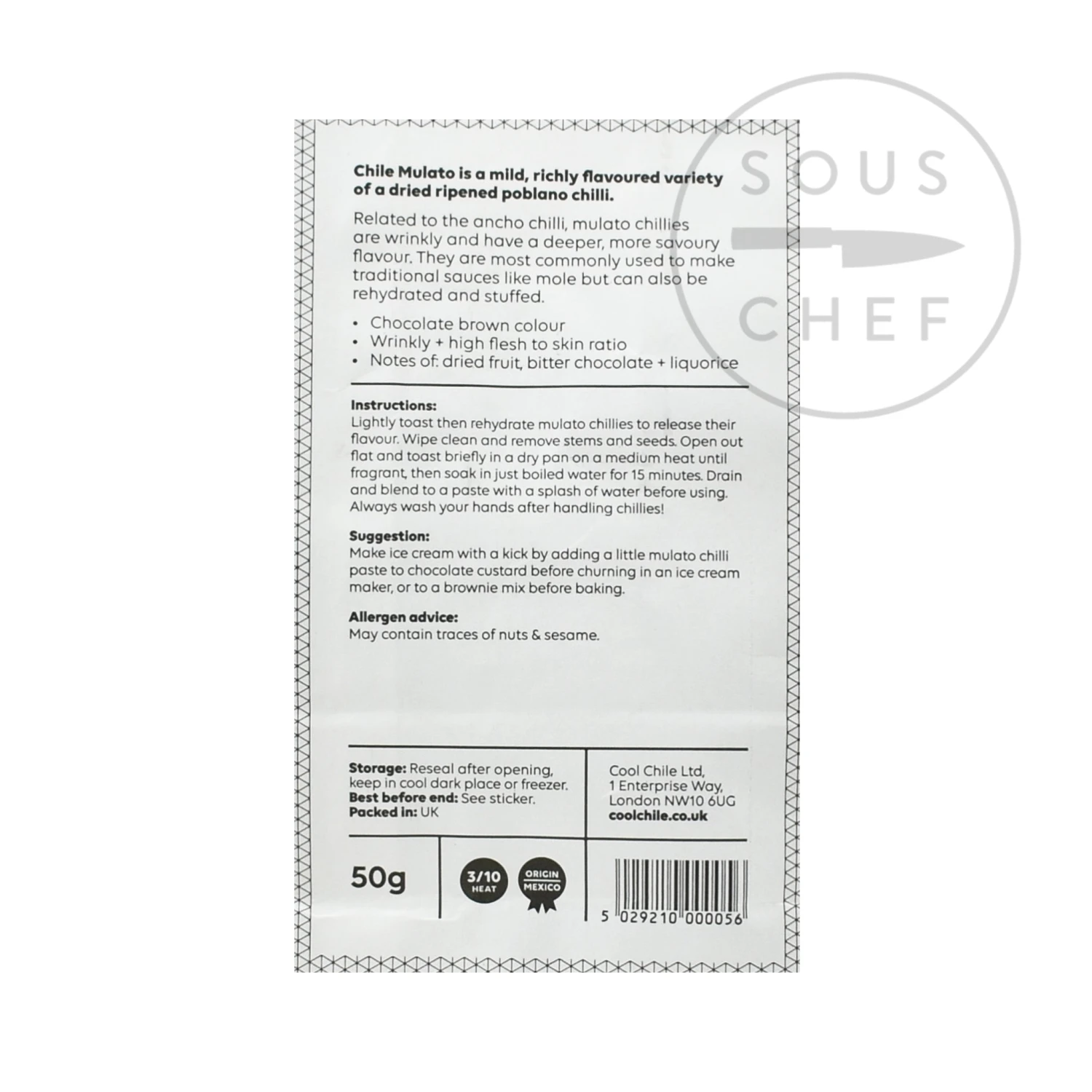 Cool Chile Co Mulato Chilli 50g Ingredients 4 Cool Chile Co Mulato Chilli 50g Ingredients