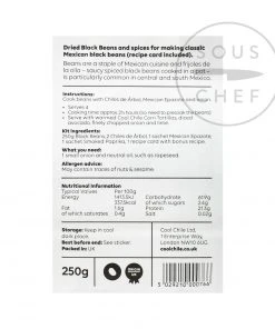Ingredients Cool Chile Co Black Bean Kit 250g