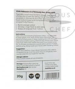 Cool Chile Co Whole Habanero Chillies 20g Ingredients