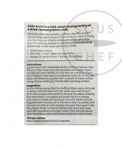 Ingredients Cool Chile Co Whole Ancho Chillies 70g