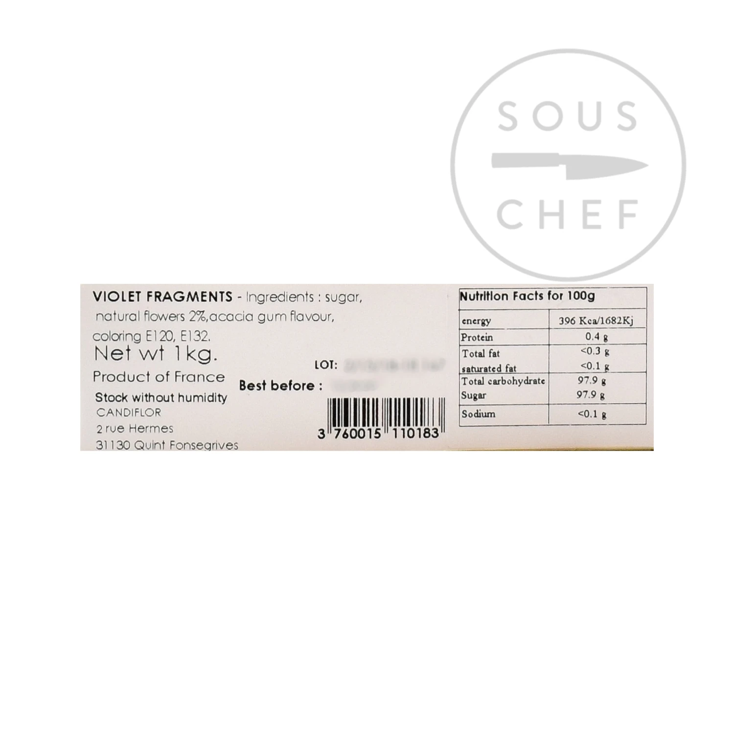 Candiflor Crystallised Violet Petal Pieces 1kg 4 Candiflor Crystallised Violet Petal Pieces 1kg