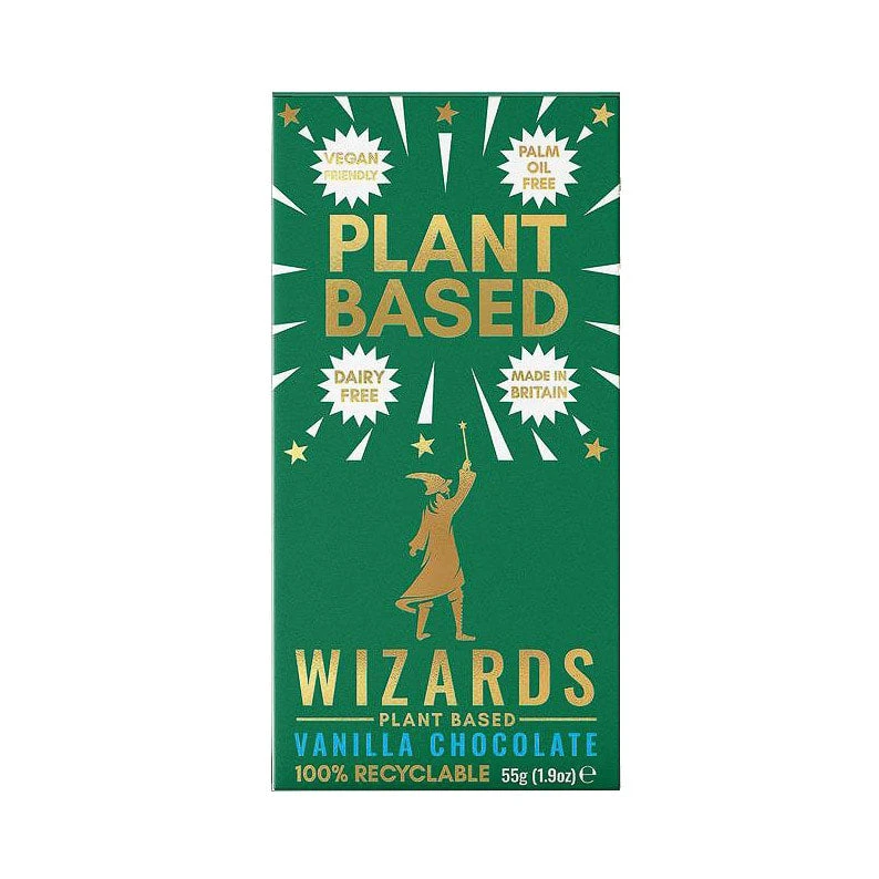 Ingredients Wizards Plant Based Vanilla Chocolate 55g 3 Ingredients Wizards Plant Based Vanilla Chocolate 55g