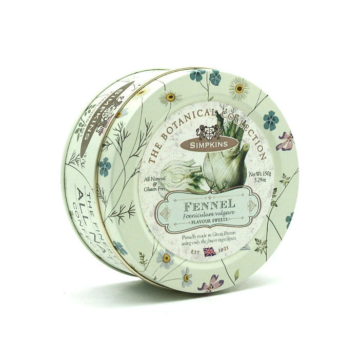 Simpkins Botanical Collection Ingredients Botanical Tin Fennel Drops 150g 3 Simpkins Botanical Collection Ingredients Botanical Tin Fennel Drops 150g