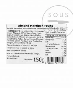 Marzipan Fruits 150g Ingredients