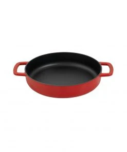 Combekk Sous-Chef Red Recycled Cast Iron Frying Pan 24cm