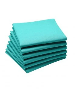 Coucke Kitchen Linen Cambrai Napkin Turquoise 45cm