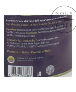 Casa Marrazzo DOP San Marzano Peeled Tomatoes With Basil 400g Ingredients 9 Casa Marrazzo DOP San Marzano Peeled Tomatoes With Basil 400g Ingredients