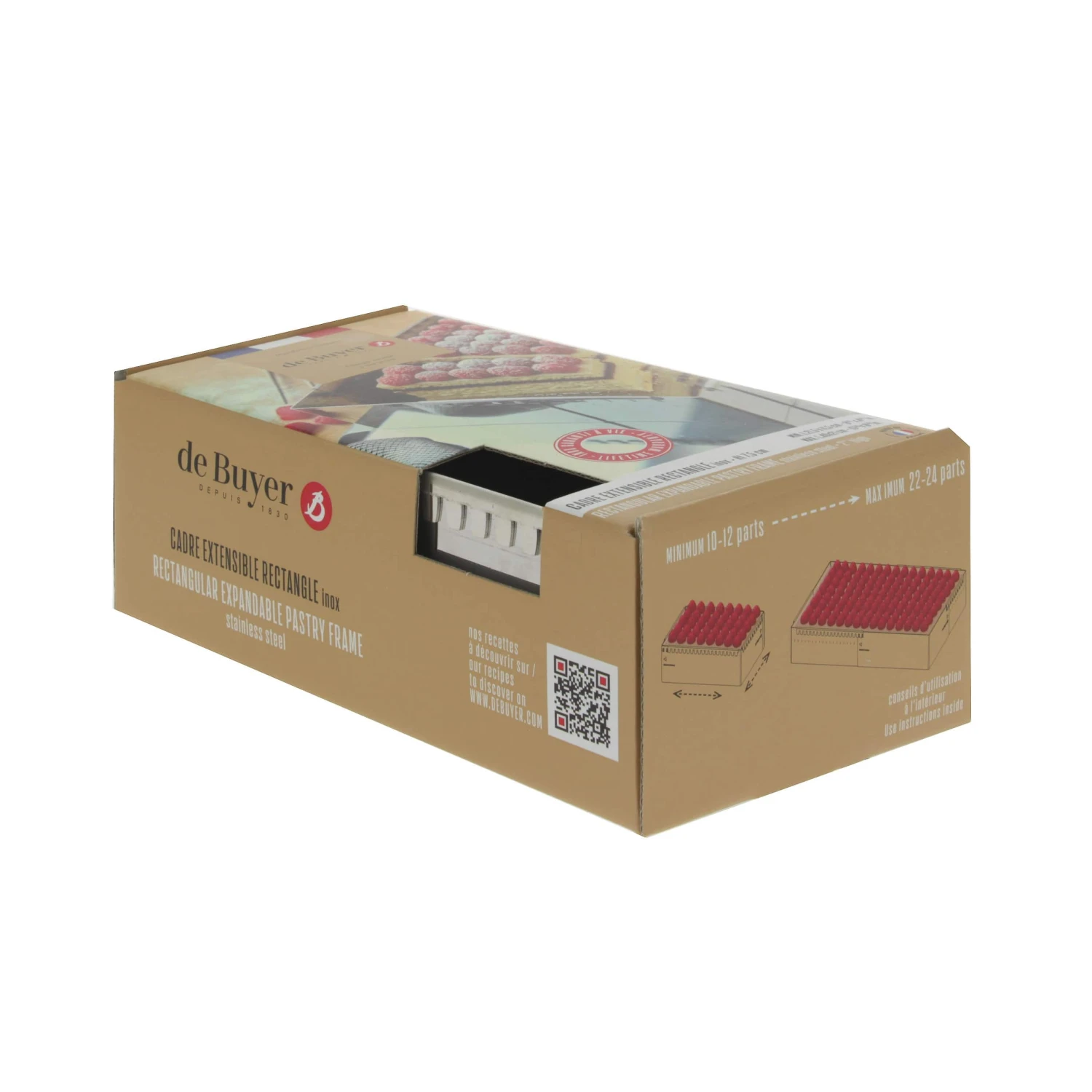 Cookware De Buyer Extendable Stainless Steel Rectangle To 40 X 21cm 6 Cookware De Buyer Extendable Stainless Steel Rectangle To 40 X 21cm