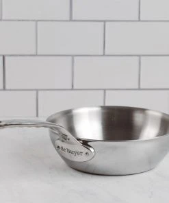 Cookware De Buyer Affinity Stainless Steel Curved Saute Pan 24cm