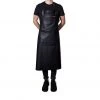 Dutchdeluxes Extra Long Leather Zipper Apron In Classic Black