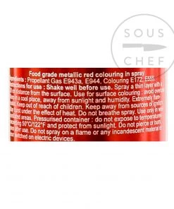 Deco Relief Edible Metallic Red Spray 300ml Ingredients