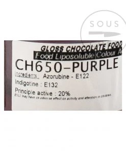 Deco Relief Ingredients Purple Gloss Food Colour For Chocolate 20g