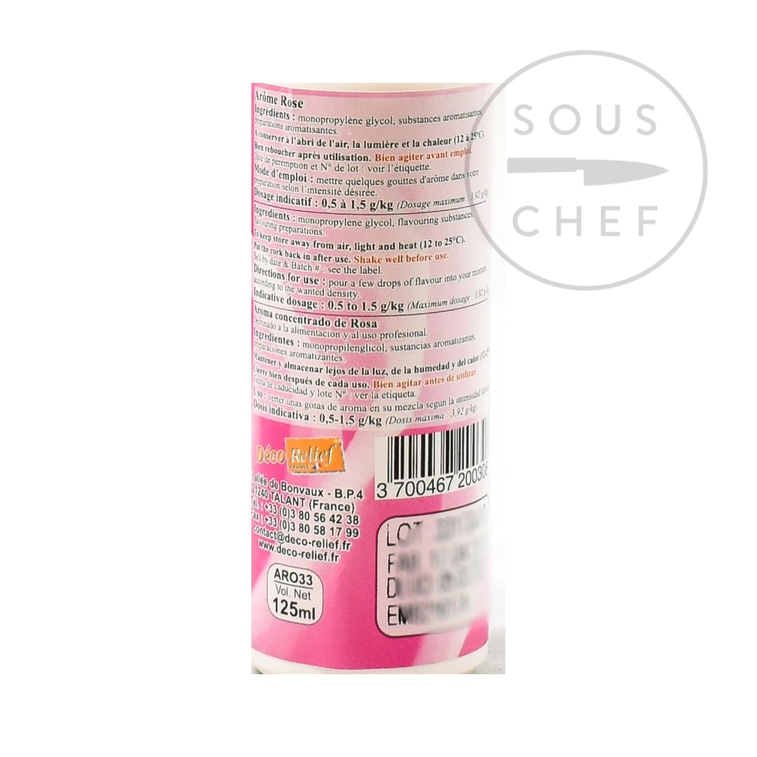 Deco Relief Ingredients Concentrated Rose Flavour 125ml 5 Deco Relief Ingredients Concentrated Rose Flavour 125ml